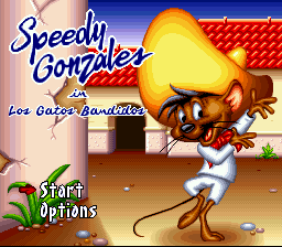 Speedy Gonzales in Los Gatos Bandidos (USA) (Beta) Title Screen